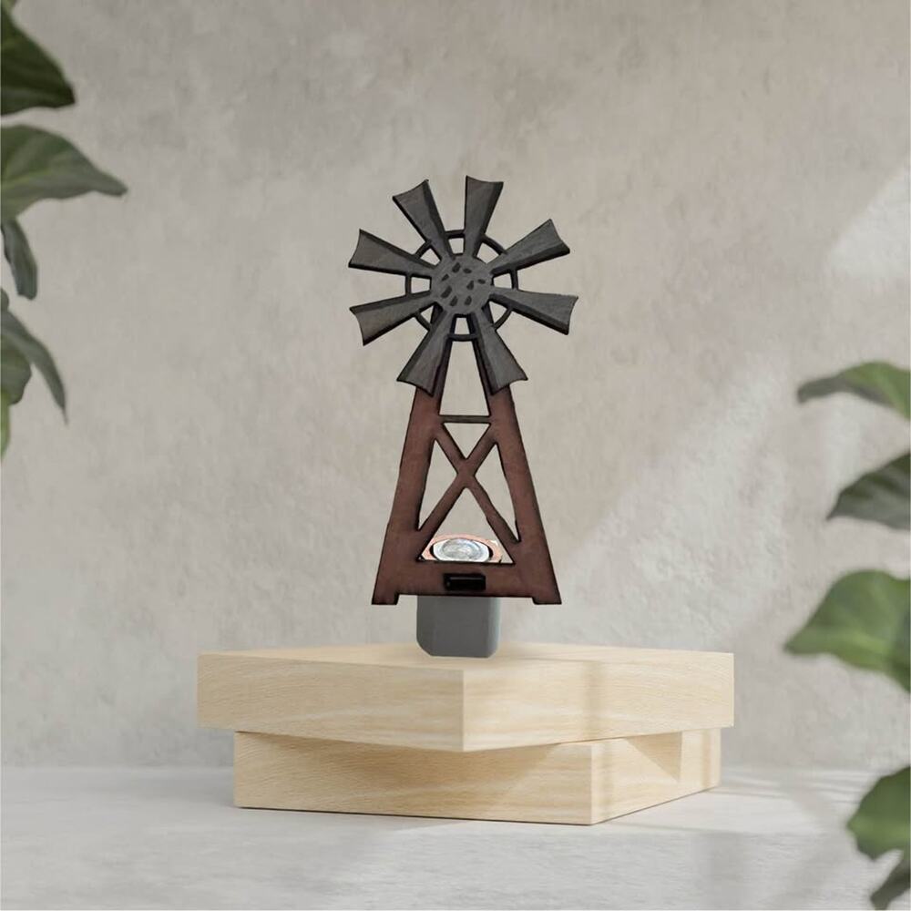 Rustic Windmill Night Light - Picture 2 of 3